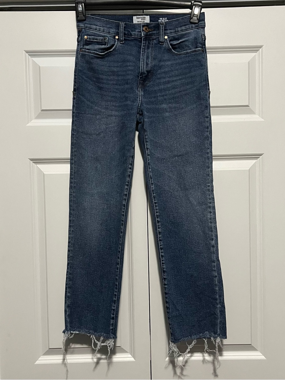 Kensie “Allie” High Rise Raw Hem Jeans